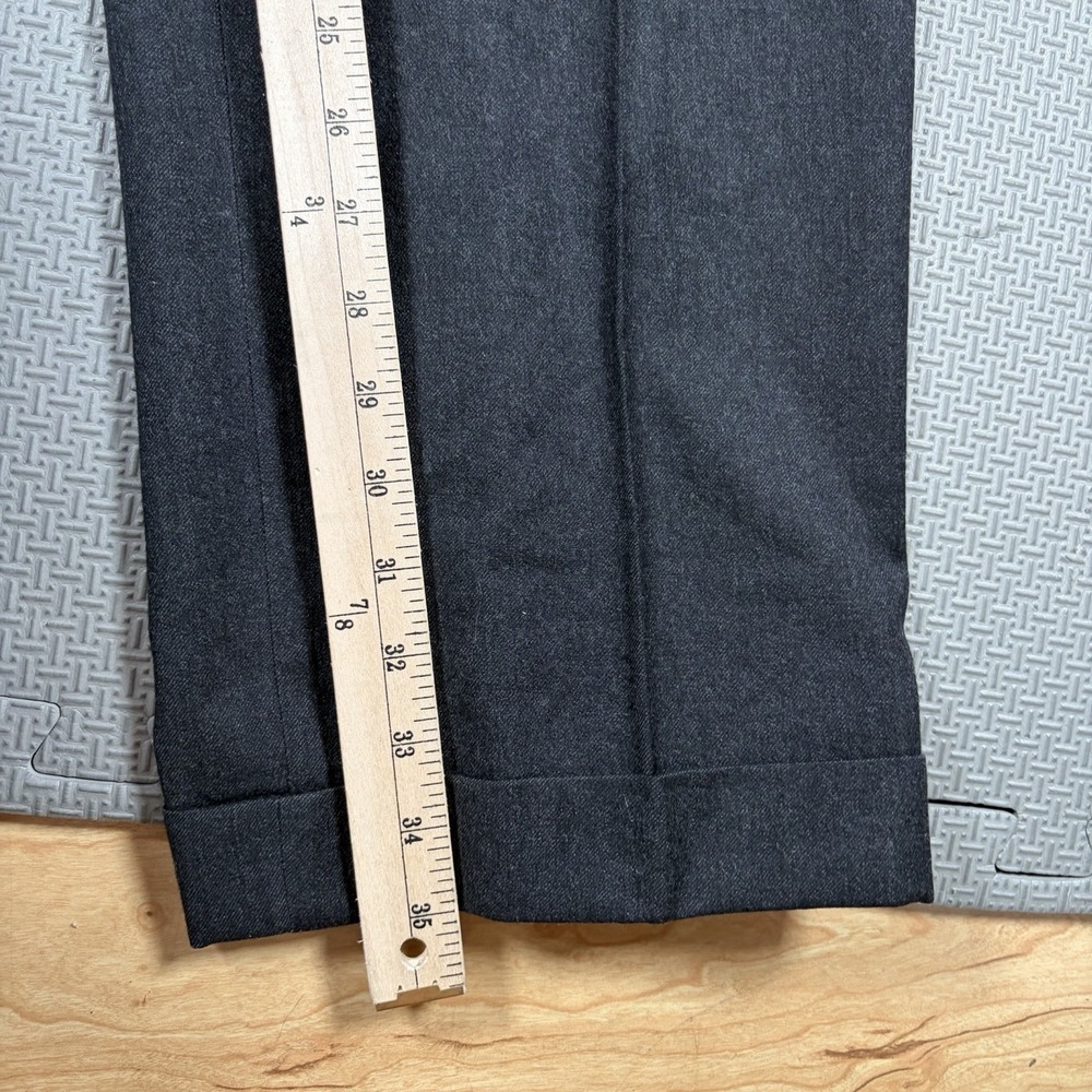 Paul Stuart Dress Men Pants Trousers Flannel Wool Pleated Cuffed Old Money 34x35 - Picture 6 of 10